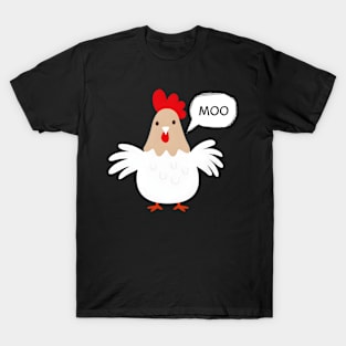 Cow Chicken Moo Pet Animal Hilarious T-Shirt